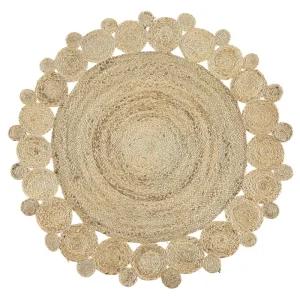 Pivô de Suspensão Tapete redondo em juta creme ⌀ 120 cm GOLGEN