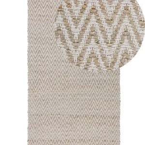 Tapete de juta creme 80 x 150 cm AFRIN com Carga Esportiva