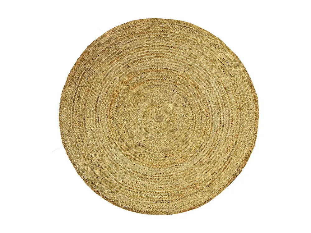 Tapete redondo JAIPUR - 100% juta - D. 150 cm - Puro (Par Esquerdo/Direito)