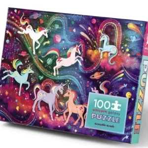 Puzzle Holográfico Unicorn Galaxy 100 Peças - Crocodile Creek para Reparo de Eixo