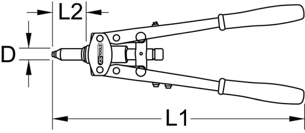 Conjunto de alicates de rebite para todos KS Tools, 17 peças, 150.9630
