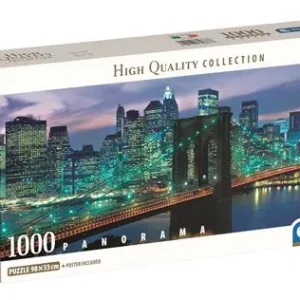 Puzzle Panorama: Atual York Brooklyn Bridge - 1000 Peças - Clementoni