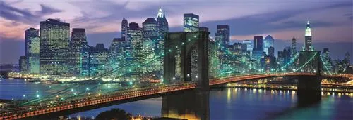 Puzzle Panorama: Atual York Brooklyn Bridge - 1000 Peças - Clementoni