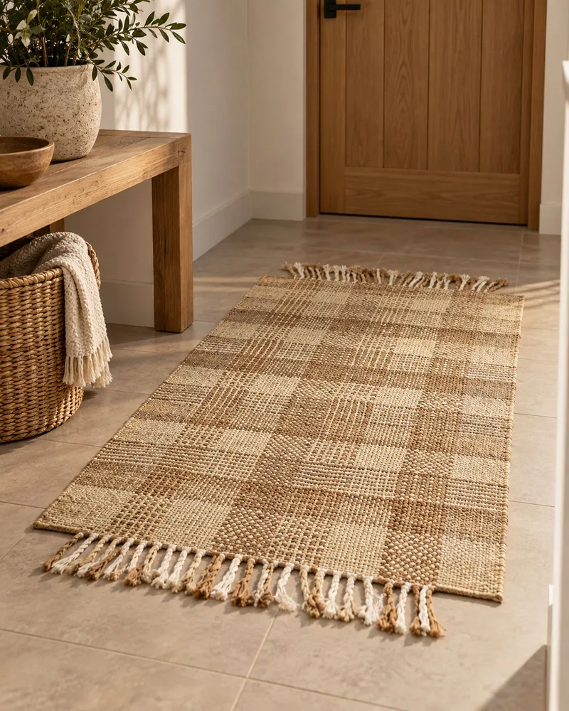 Tapete em juta creme 80 x 150 cm BERISSA