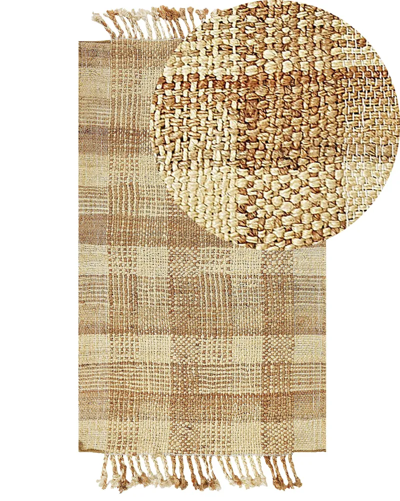 Tapete em juta creme 80 x 150 cm BERISSA