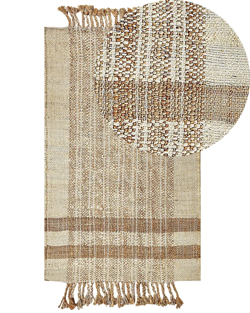 Tapete em juta creme 80 x 150 cm ORTAOBA
