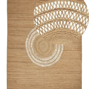 Tapete em juta creme 160 x 230 cm BOGAZOREN