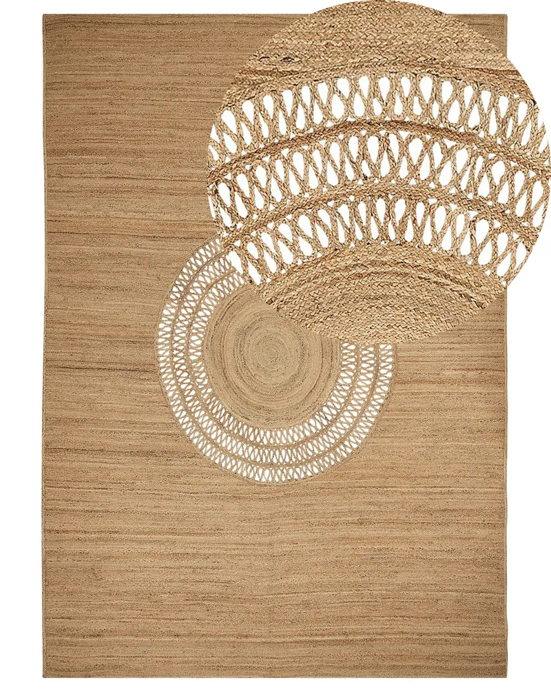 Tapete em juta creme 160 x 230 cm BOGAZOREN