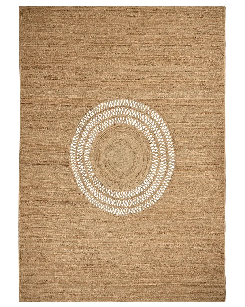 Tapete em juta creme 160 x 230 cm BOGAZOREN