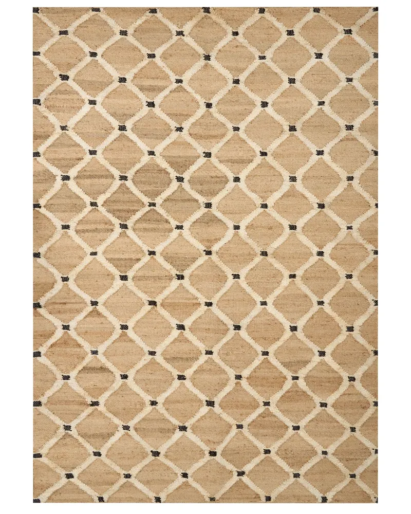 Tapete em juta creme 160 x 230 cm KALEKOY