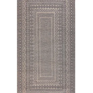 Tapete de juta creme e cinzento 80 x 150 cm BAGLAR