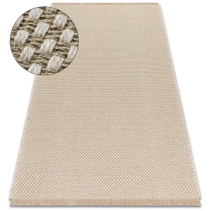 Tapete JUTE 3731 creme / bege - juta, tecido plano, franjas 120x170 cm