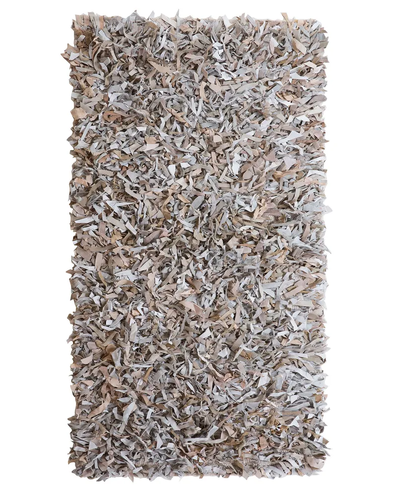Tapete de pele genuína creme visível 80 x 150 cm MUT