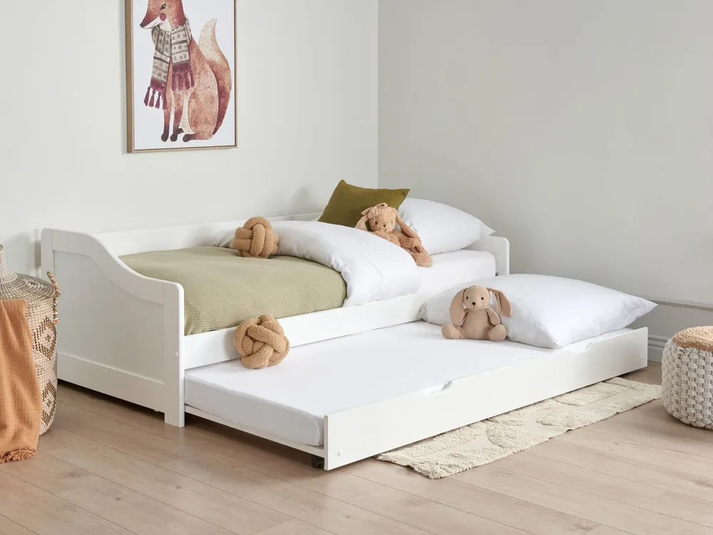 Wooden EU Single Trundle Bed 90 x 200 cm Neve LUNERAY