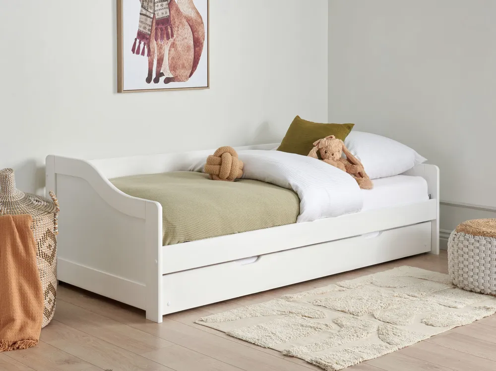 Wooden EU Single Trundle Bed 90 x 200 cm Neve LUNERAY