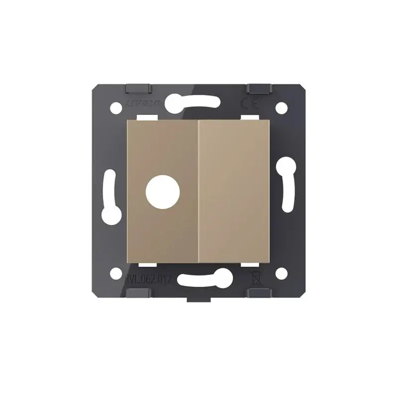 Livolo | Ouro | Sr | Placa cega de entrada de cabo