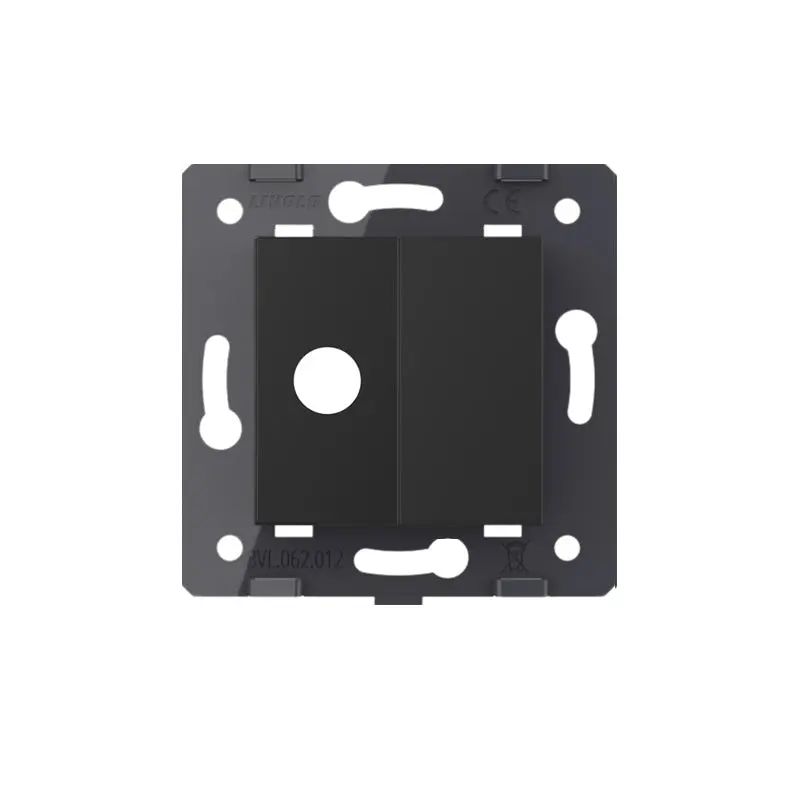 Livolo | Preto | Sr | Placa cega de entrada de cabo