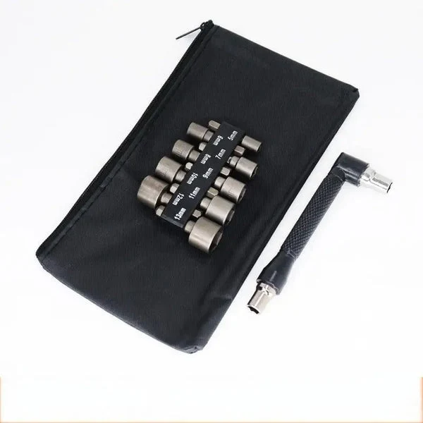 Kit Soquete Hexagonal (5mm 13mm) – Bits de Impacto para Chave de Fenda e Furadeira - 11 Peças