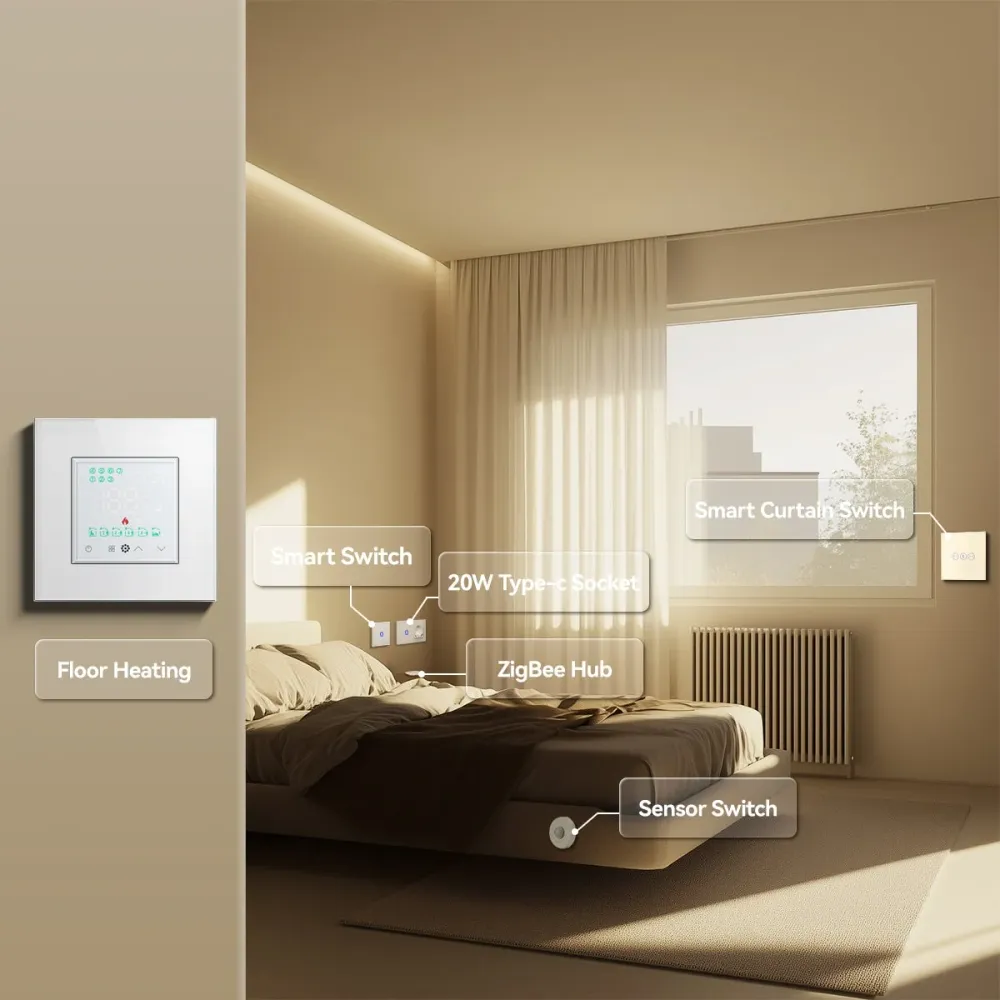 Conjunto de Quarto Personalizado Zigbee Kit de Soluções para Casa Inteligente Compatível com Alexa e Google Assistant Bsee...