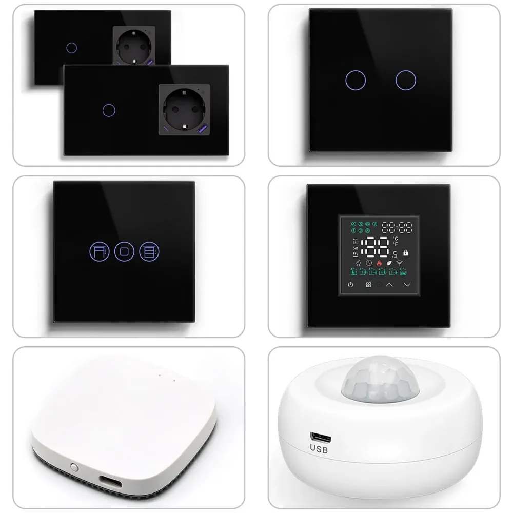 Conjunto de Quarto Personalizado Zigbee Kit de Soluções para Casa Inteligente Compatível com Alexa e Google Assistant Bsee...