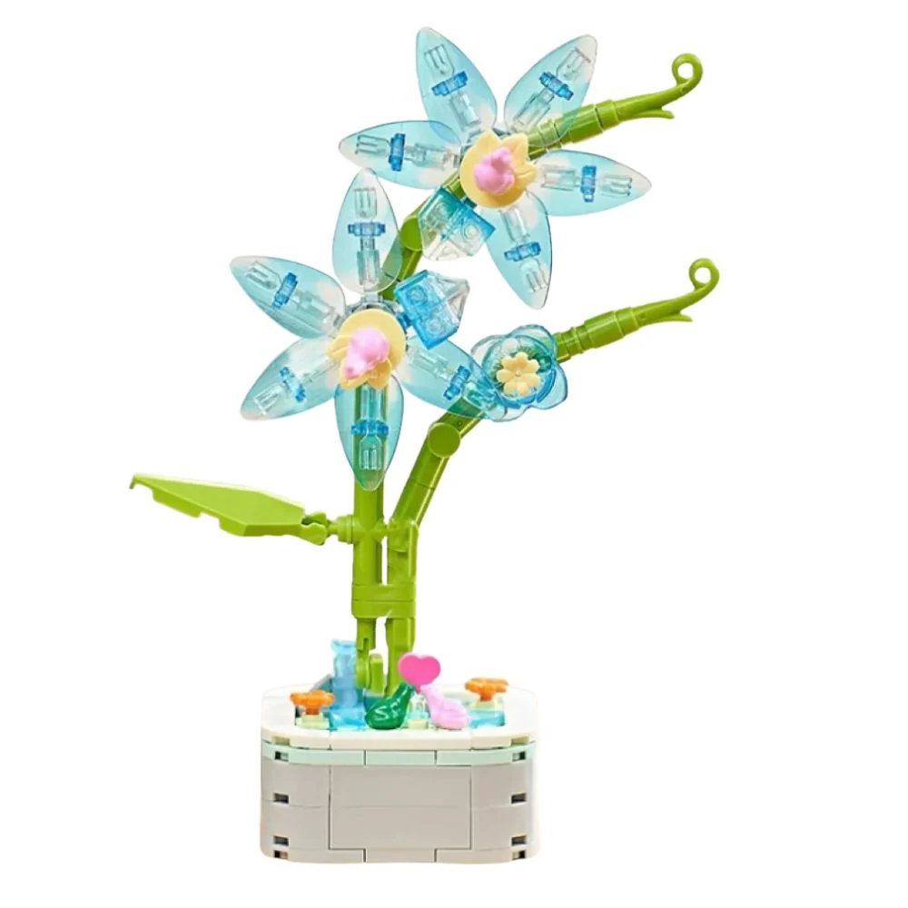 Kit Floral de Cristal Nº103 Arranjo para Fixar em Blocos de Construção