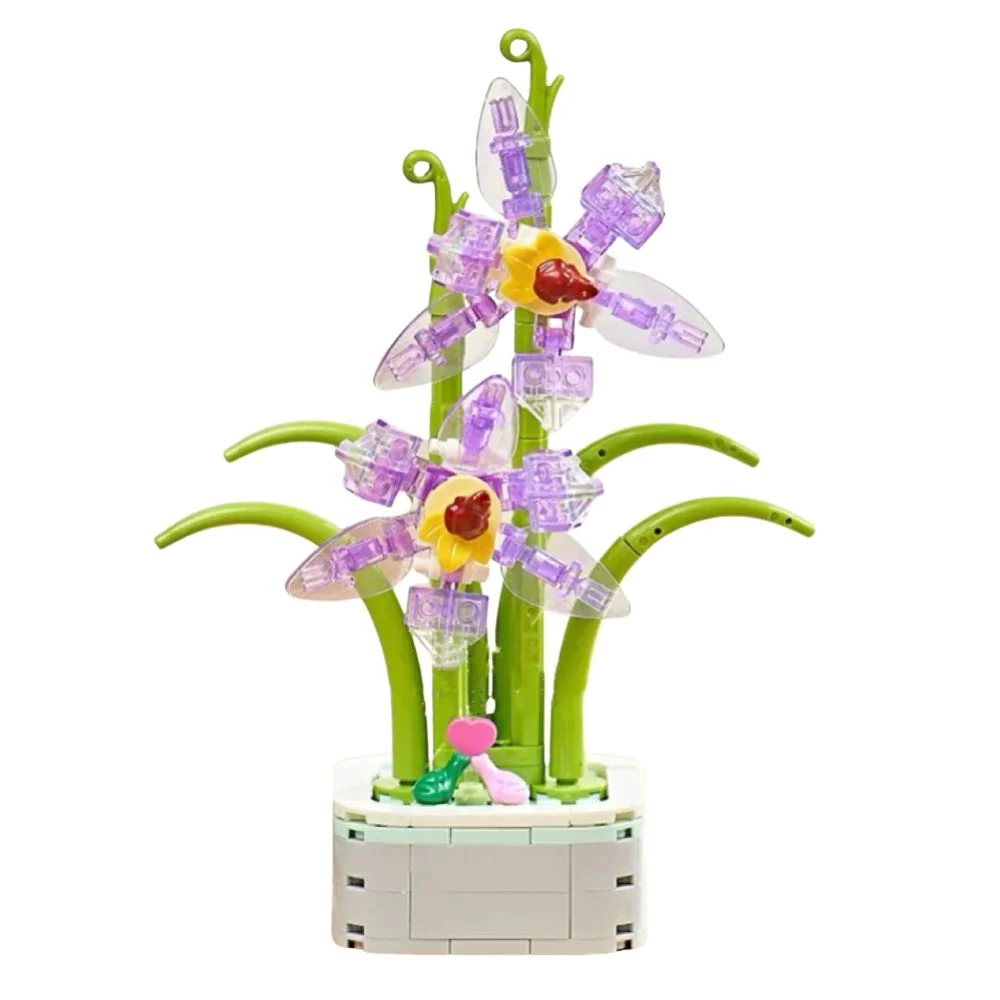 Kit Floral de Cristal Nº103 Arranjo para Fixar em Blocos de Construção