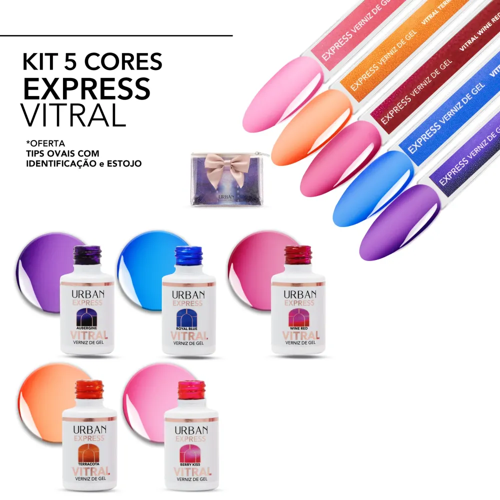 Alta Performance Kit Verniz Gel 6 Cores Translúcidas - Express Vitral