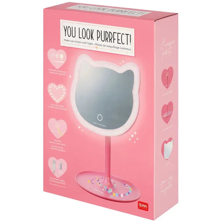 Espelho com Luz - Kitty | Plug-and-Play | Antiflicker