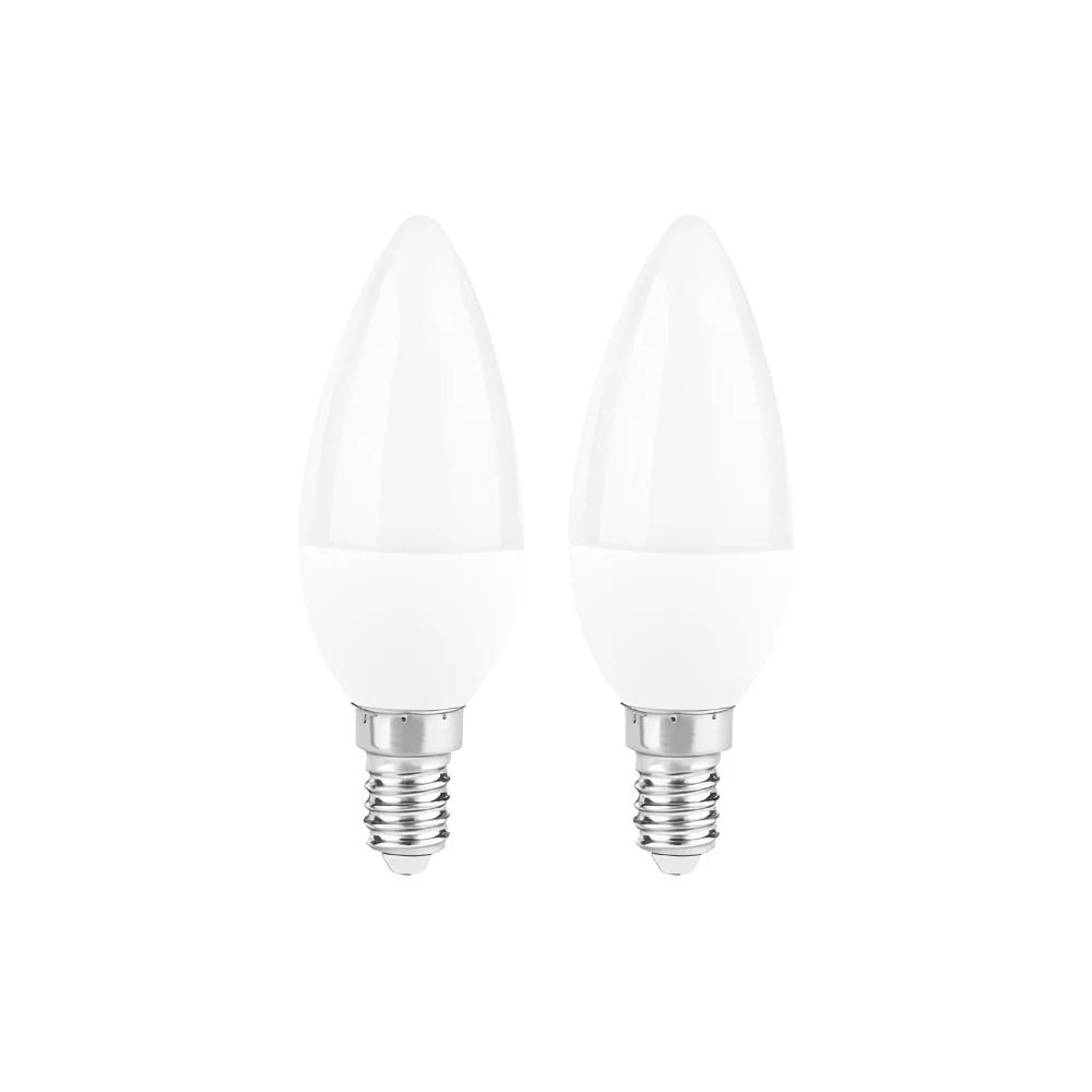 KIT DE 2 LÂMPADAS LED C30 E14 6W 470LM LED7 com Garantia de 18 Meses