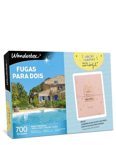 Lifecooler - Fugas para Dois Mr Wonderful - Maxi-Pack Wonderbox | 1 Noite ou 1 Noite + Pequeno-Almoço para 2 Pessoas com C...