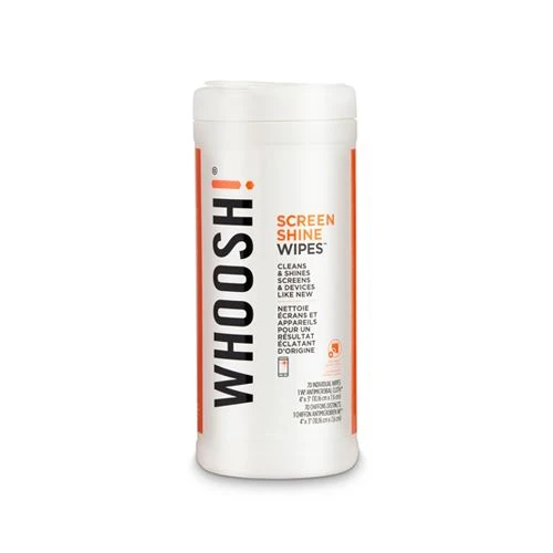 Toalhetes de Limpeza Whoosh para Ecrãs - Pack 70 Toalhetes para Interior e Exterior