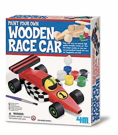 Profissional Kit Criativo - Carro de Madeira Para Pintar - 4M