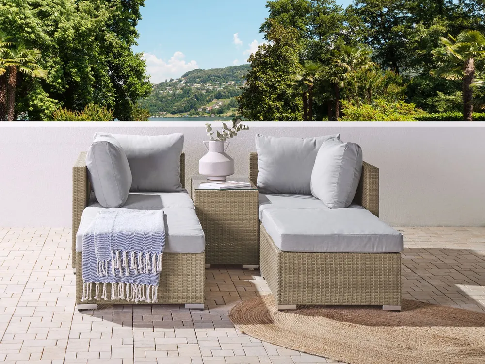 Shampoo para Lavagem Outdoor Cushion Cover Set Grey NOTO