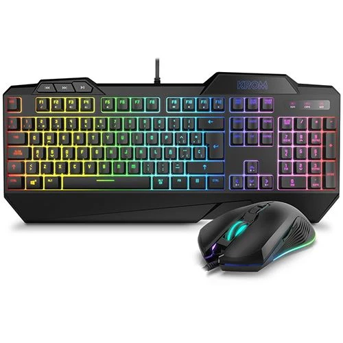 Bundle Nox:Teclado Semi-Mecânico + Rato Krom Krusher RGB - PT 12 Volts