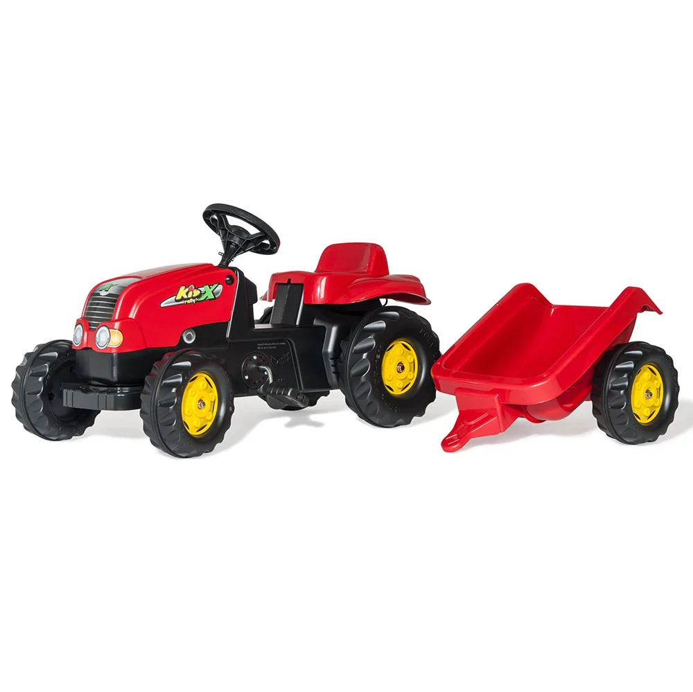 Luz de Reboque Trator de pedais Rolly Kid com reboque vermelho