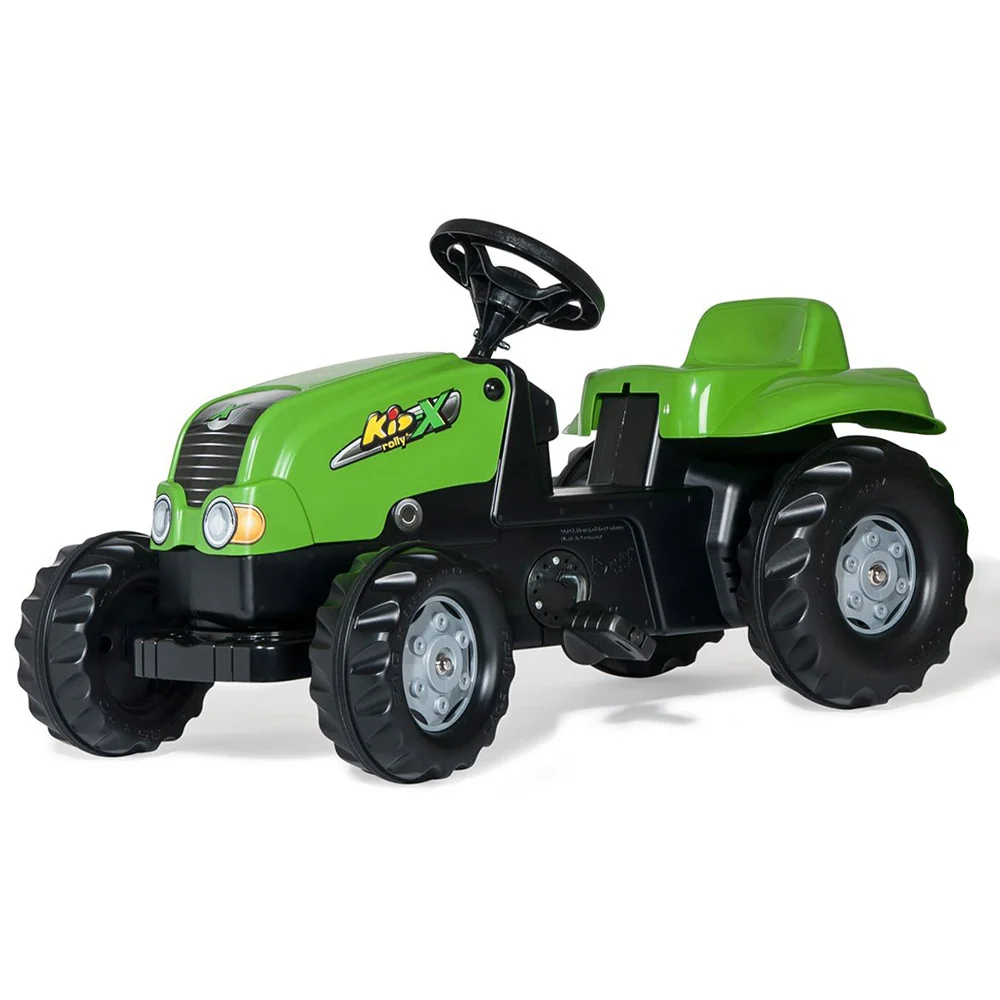 Trator de pedais Rolly Kid com reboque verde com Conector de 7 Pinos