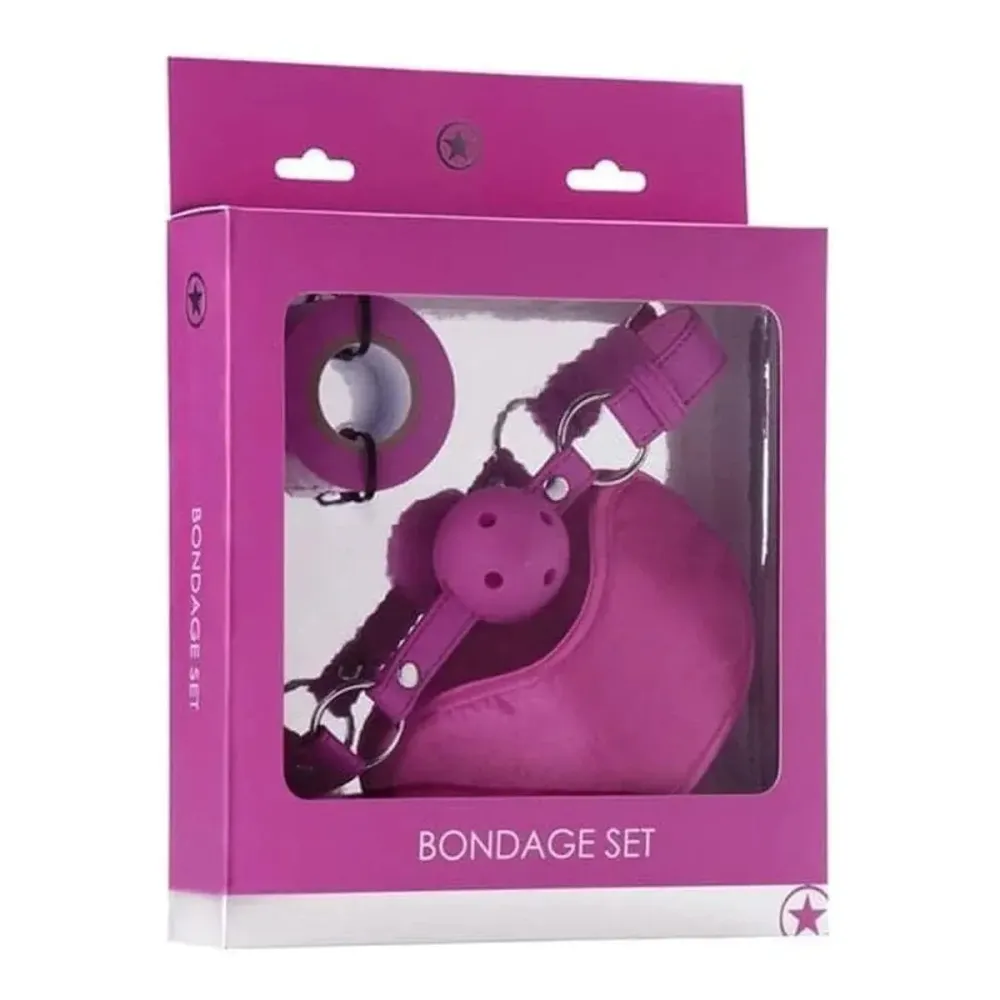 Amortecedor Dianteiro Kit Bondage 3 peças Rosa Ouch!