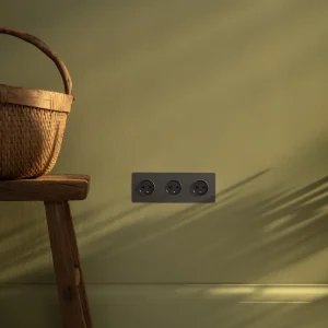 Kew Tomada dinamarquesa Tipo K de três vias tripla - Bronzeado | Preto para Eixo Dianteiro