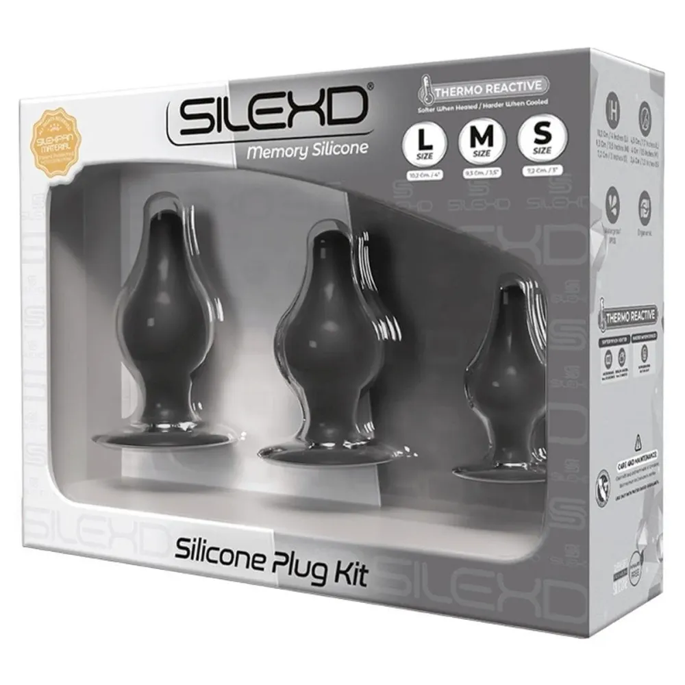 Kit Anal 3 Plugs À prova de água, Silexd