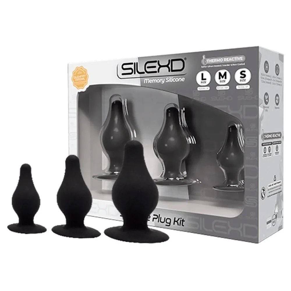 Kit Anal 3 Plugs À prova de água, Silexd