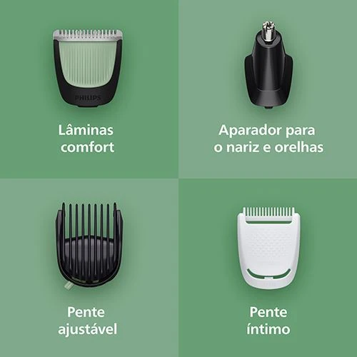 Kit de Molas Aparador Corporal 9 em 1 Philips MG3945/15 3000 Series - Preto