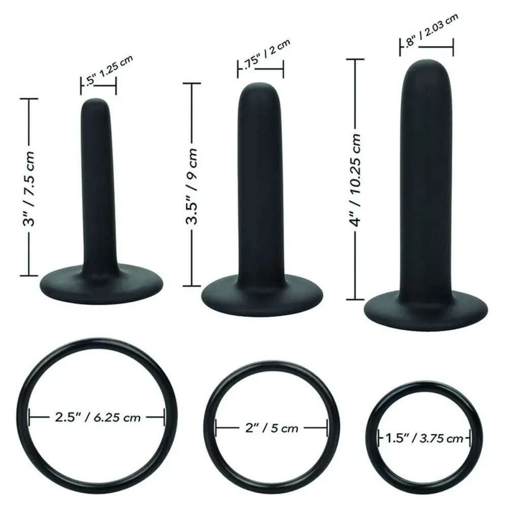 Kit de Strap-on com 3 Dildos para Pegging em Silicona