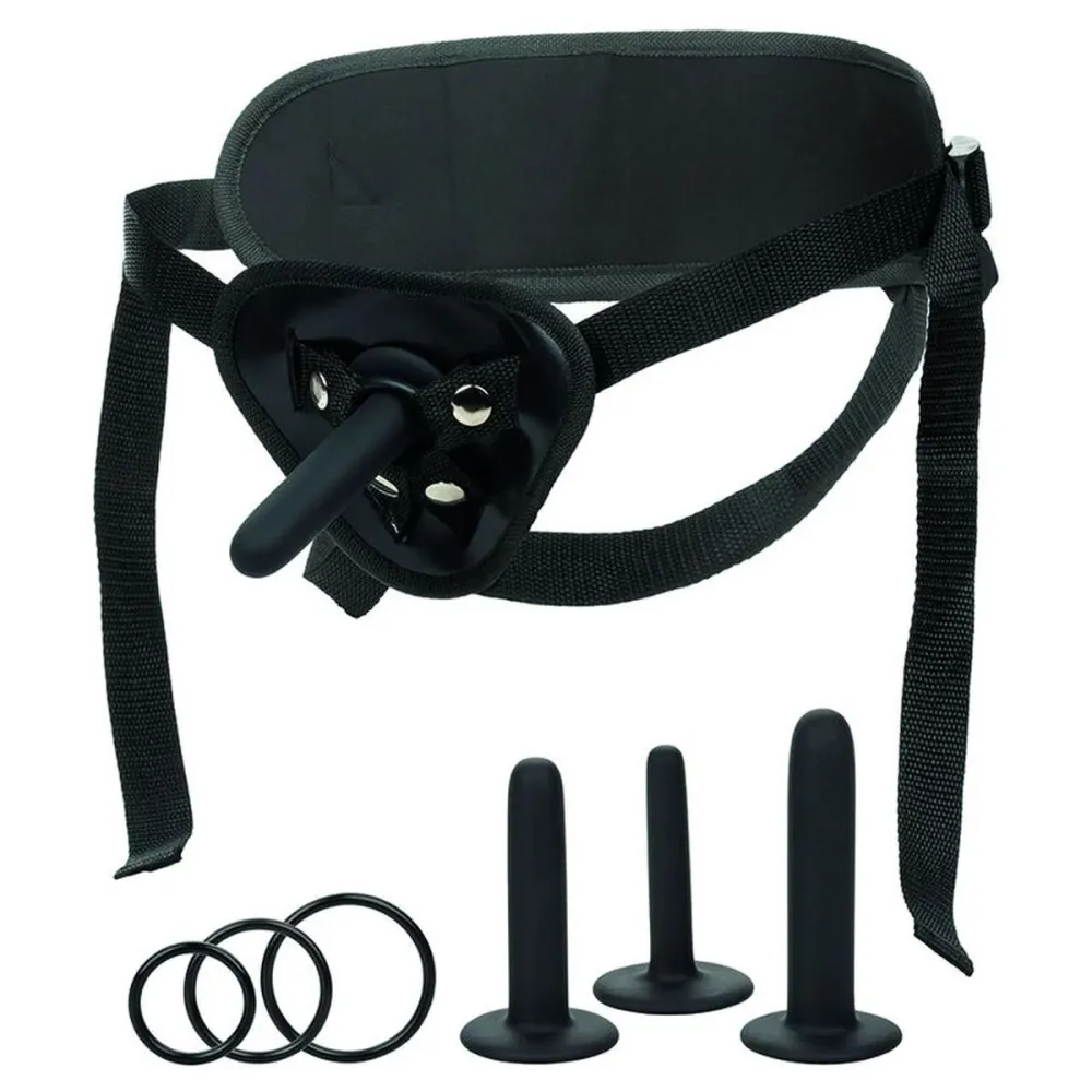 Kit de Strap-on com 3 Dildos para Pegging em Silicona