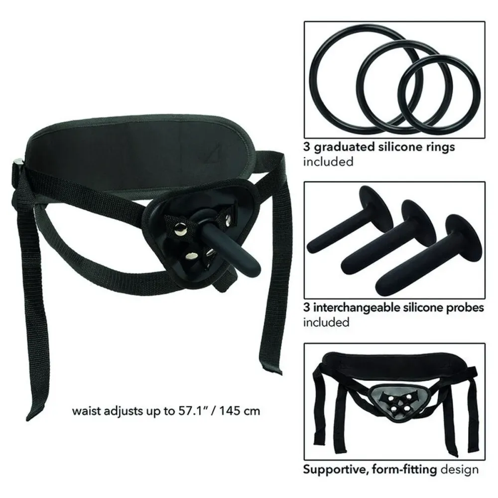 Kit de Strap-on com 3 Dildos para Pegging em Silicona