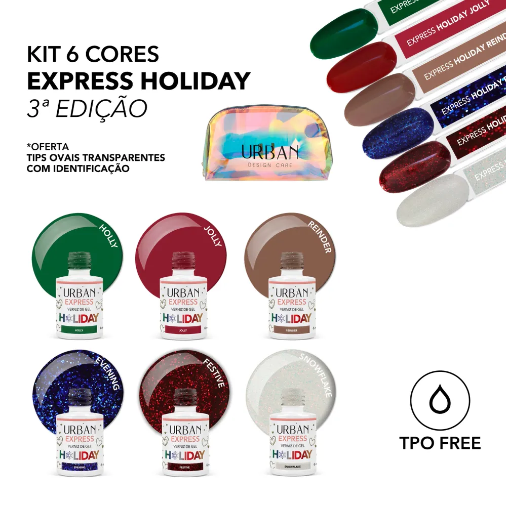 Kit Verniz Gel 6 Cores Express Holiday - 3º Edição com Garantia do Fabricante