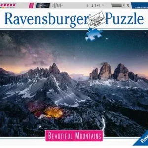 Peç Original de Reposição Puzzle Highlights Beautiful Mountains: Os Três Picos do Lavaredo - Itália - 1000 Peças - Ravensb...