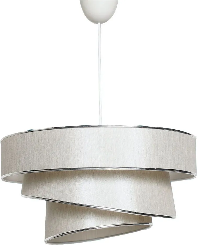 Suspensão 3 cilindros design oblíquo Inconditus Ø40cm Branco acinzentado e Prata para Suspensão Gás