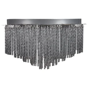 Lustre em metálico prateado FIRVIDA