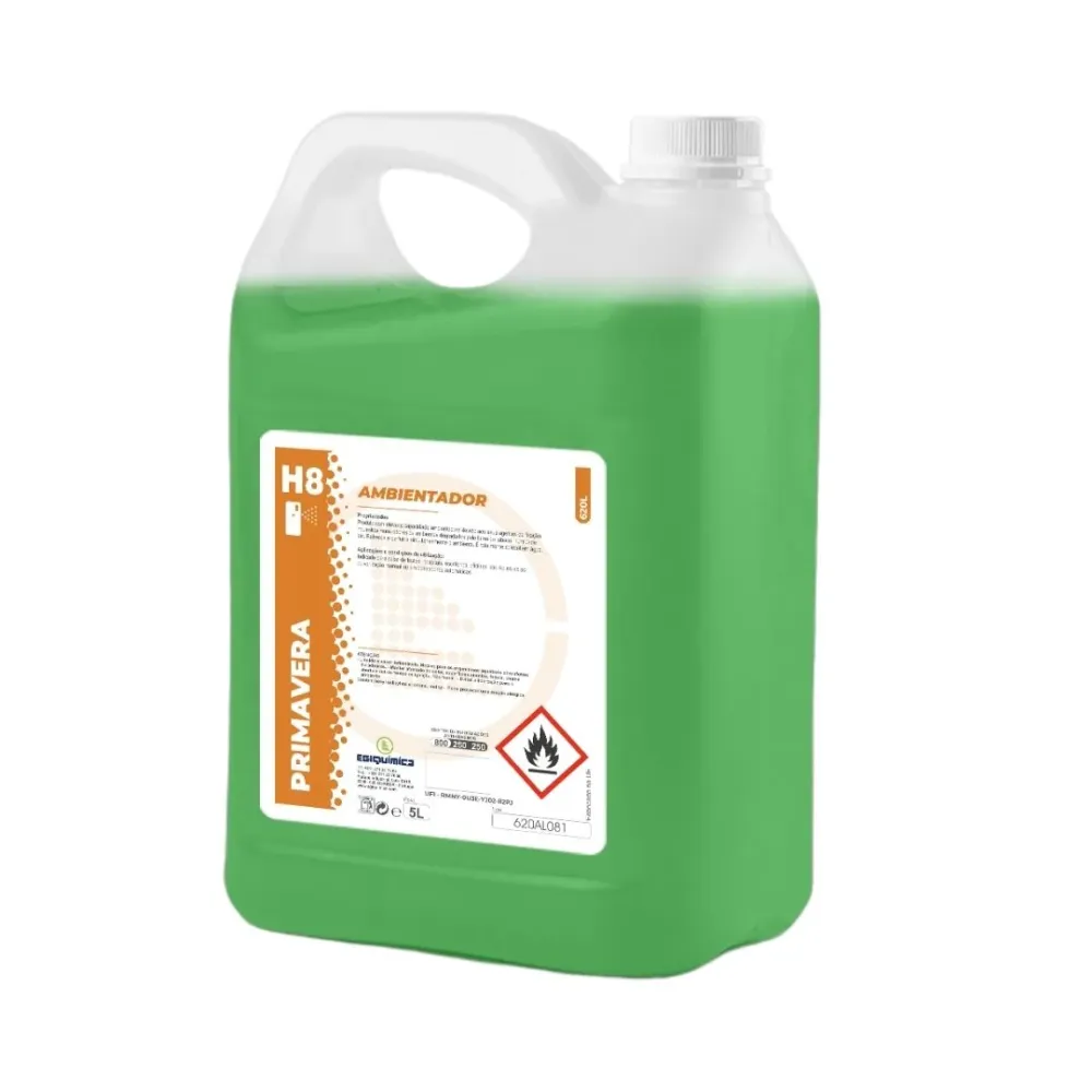 Limpa Estofados Automotivo Egiquímica H8 Primavera – Ambientador perfumado para neutralização de odores interiores
