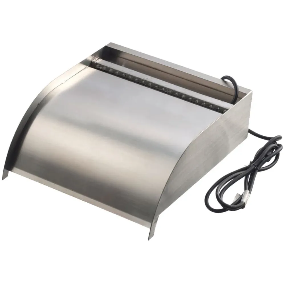 Ubbink Lâmina cascata Nevada 30 cm com iluminação LED ço inoxidável